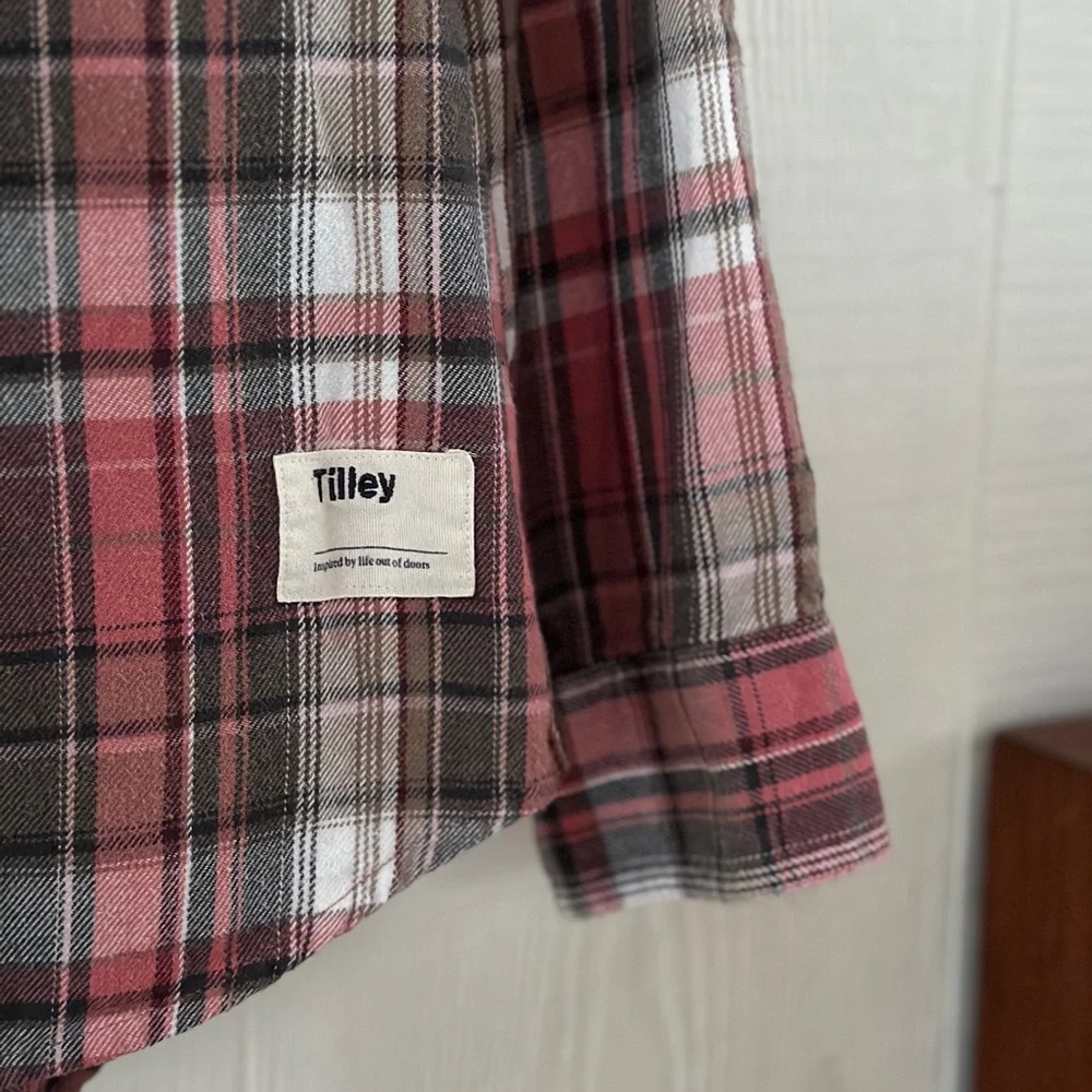 Tilley Red Plaid Button-Up Shirt - Picture 5 of 5